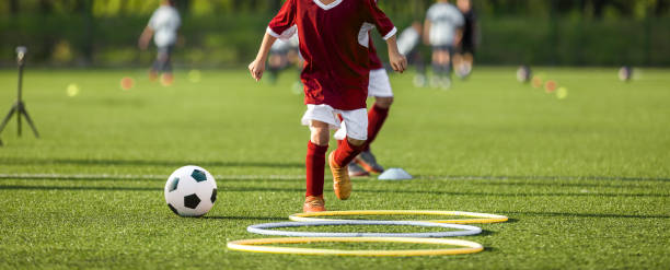 Player running a ring drill in training